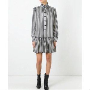 NWT Marc Jacobs Satin Striped Drop Waist D…
